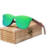 Polarized Wood Mirror Lens Sunglasses - Bidi Creator