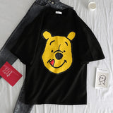casual Korean Style cartoon print t-shirt - Bidi Creator