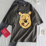 casual Korean Style cartoon print t-shirt - Bidi Creator