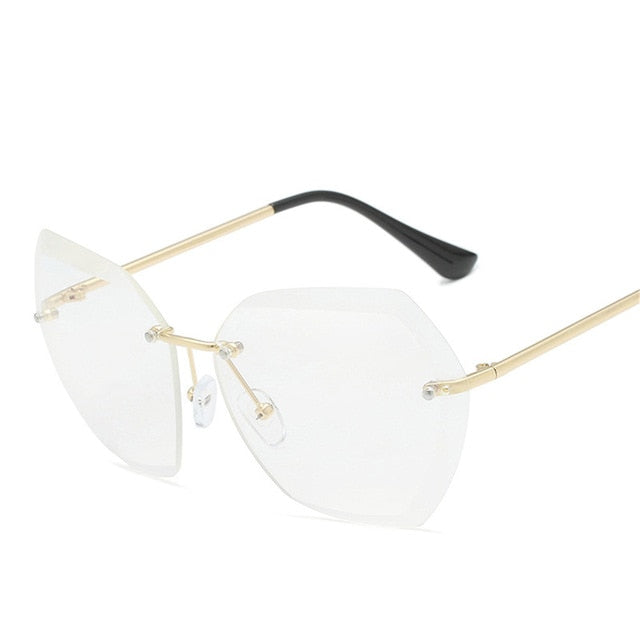 Oversized Rimless Sunglasses - Bidi Creator