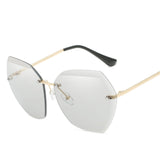 Oversized Rimless Sunglasses - Bidi Creator