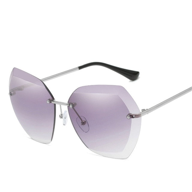 Oversized Rimless Sunglasses - Bidi Creator