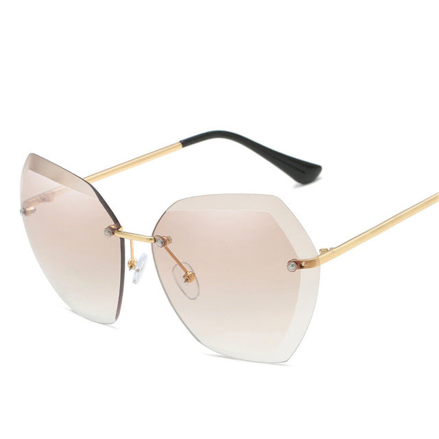 Oversized Rimless Sunglasses - Bidi Creator