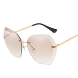 Oversized Rimless Sunglasses - Bidi Creator