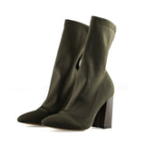 Pointed Toe Yarn Elastic Ankle Boots - Bidi Creator