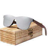 Polarized Wood Mirror Lens Sunglasses - Bidi Creator