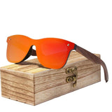 Polarized Wood Mirror Lens Sunglasses - Bidi Creator
