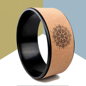 Wood Yoga Wheel Pilates with Buddha Lotus - Bidi Creator