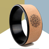 Wood Yoga Wheel Pilates with Buddha Lotus - Bidi Creator