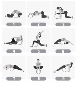 Wood Yoga Wheel Pilates with Buddha Lotus - Bidi Creator