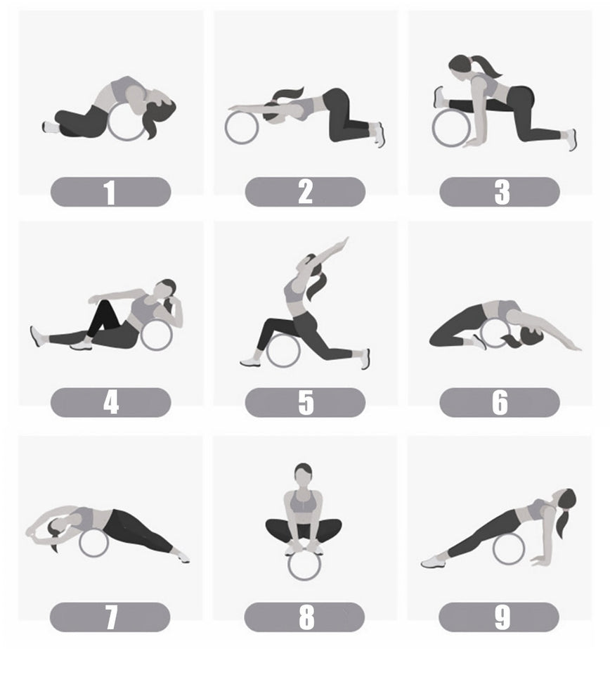 Wood Yoga Wheel Pilates with Buddha Lotus - Bidi Creator